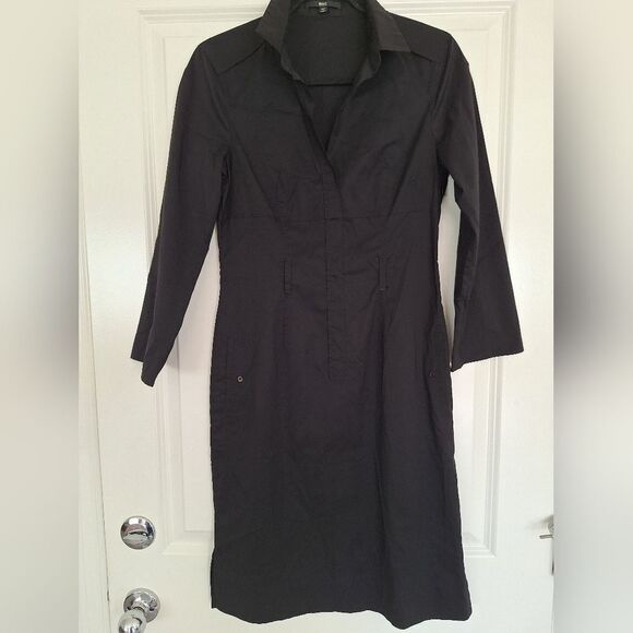 Hugo Boss black cotton dress size 6 - Picture 1 of 9